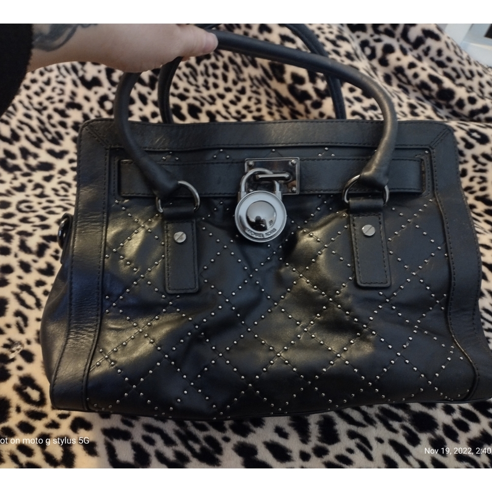 Michael Kors micro-stud Hamilton purse